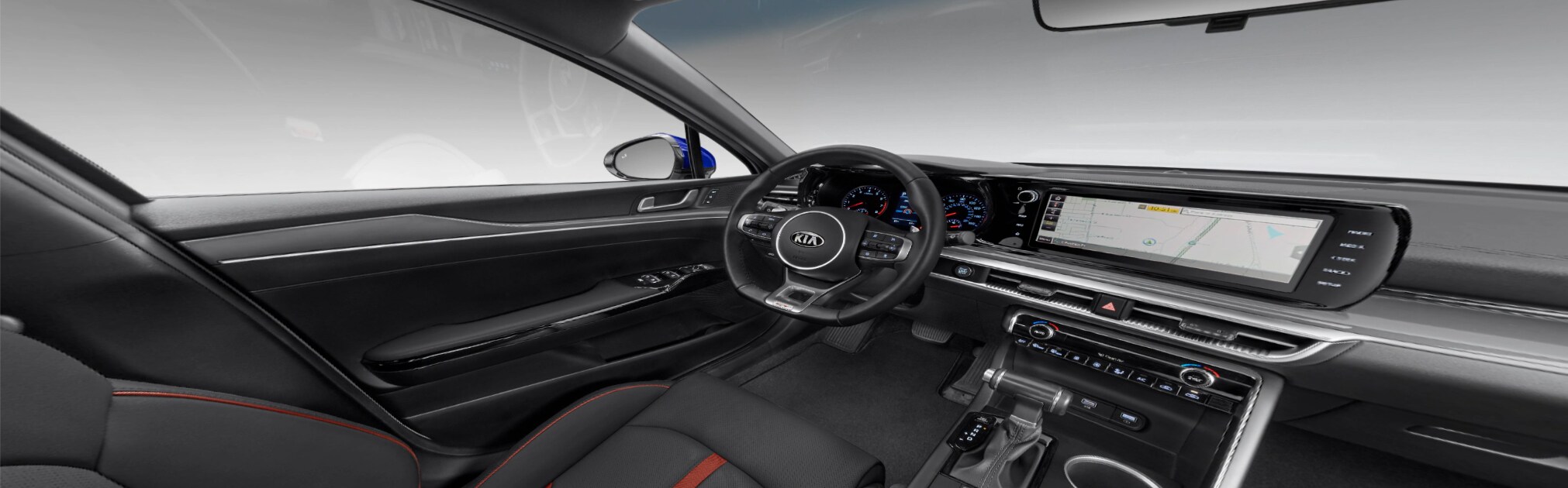 2021 Kia Seltos Interior Leatherette with Red Accents